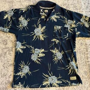 Tommy Bahama Floral Pattern Polo Shirt Size Medium